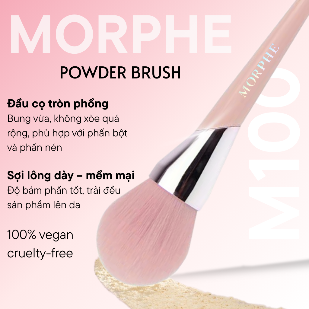 Cọ trang điểm phủ phấn MORPHE Powder Brush M100